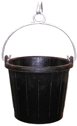 Draw bucket | rubber | black | volume 7 litres