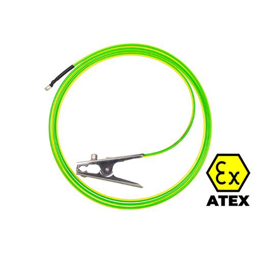 Straight grounding cable with clamp/lug| ATEX earthing cable