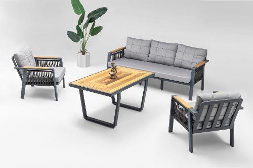 Gowoll Artemis Plus Anthracite Garden Lounge Set Garden Furniture Set 5 Persons