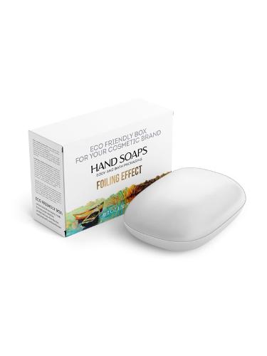 Hand soap box rectangular bottom shaped medium size white eco-friendly