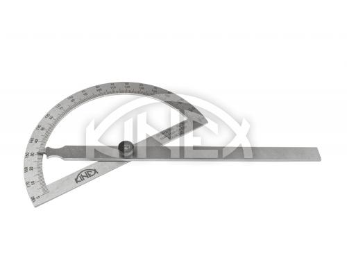 Protractor KINEX - stainless steel 0-180°, 200x290 mm