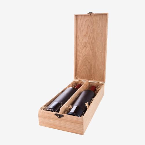 Elegant box for 5 wines made of wood or plywood