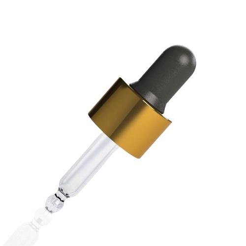 ALU Gold Night Assembled Dropper – 5 ml, Black Teat