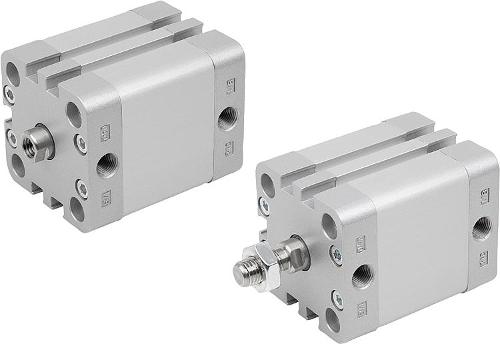 Pneumatic compact cylinders din iso 21287 double-acting with