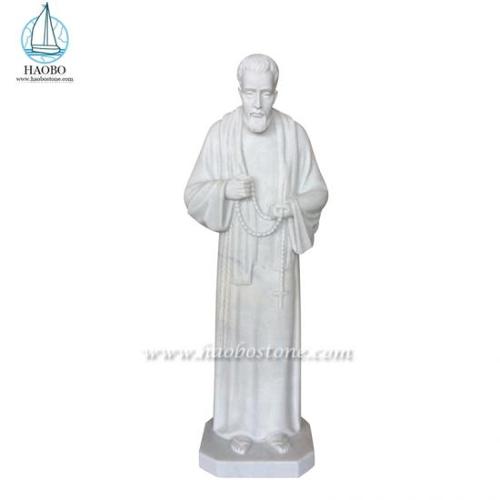 Carrara White Marble Hand Carved Saint Statues