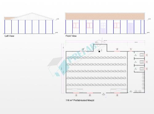 Prefabricated Masjid -116 M² 