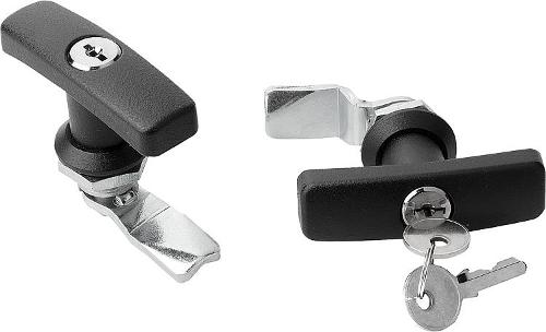 Quarter-turn locks with t-grip