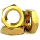 M6 - 6mm Lock Nut Half Thin Nuts Brass DIN 439 (A2Z FASTENERS)