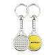 Metal 1 side Tennis key-ring components MTN (BADGE AND FUN)