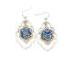 YASMINE - MOROCCAN TILE SILVER ARABESQUE EARRINGS (INES LAMY)