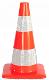 Cone soft pvc 2 H.I. stripes H 50 cm (ALKOBEL)