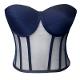 Navy Blue Transparent Tie-Up Corset Bustier (FIYPER SANAL MAGAZACILIK)