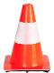 Cone soft pvc 1 reflective stripe H 30 cm (ALKOBEL)