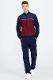 Zippered and pocketed men tracksuit set - burgundy - navy blue (KARSAKLAR SEMENTA TEKSTIL A.S)