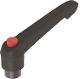 Clamping levers with push button external thread metal parts (NORELEM FRANCE)