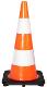 Cone in PVC with reflective sleeves H 70 cm (ALKOBEL)