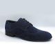 Navy Blue Suede Leather Classic Men's Shoes (PARSMEGA MAKINA)