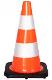 Cone in PVC with reflective sleeves H 45 cm (ALKOBEL)