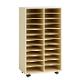 Mobile shelving unit with 22 shelves - maple (DANAKOL)