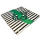 Aker Cream Green Stripe Pattern Twill Silk Scarf 8804713-912 (SEYRA SCARF LTD)