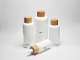 Cosmetic Reusable Opal Glass bottle with Threaded Wood Lip (RAYUEN PACKAGING CO.,LIMITED)