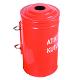 Metal Battery Waste Bin Red Painted (TEKNIK KONTEYNER - WASTE BINS)