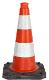 Cone hard with reflective stripes H 50 cm (ALKOBEL)