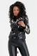 Studded Women Leather Jacket (Slim Fit) (NERO LEATHER & FUR)