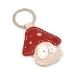 Cute Mushroom Handmade Leather Keychain (TRIUN KFT)